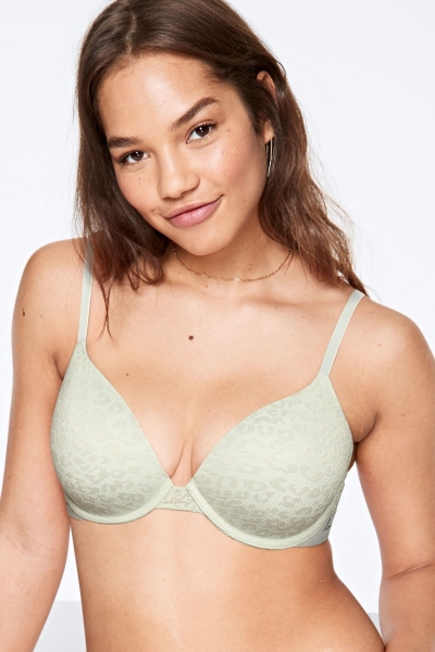 Victoria's Secret Cipkovane Lightly Podsite T-Shirt Bra Modre | SK-2305MPJ