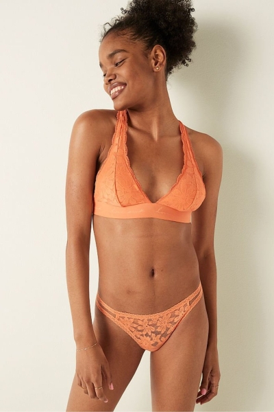 Victoria's Secret Cipkovane Remienkové Back Halterneck Bralette Koralove Krém Oranžové | SK-5621PIC