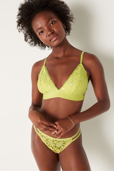 Victoria's Secret Cipkovane Unlined Triangle Bralette Zelene | SK-9563JSO