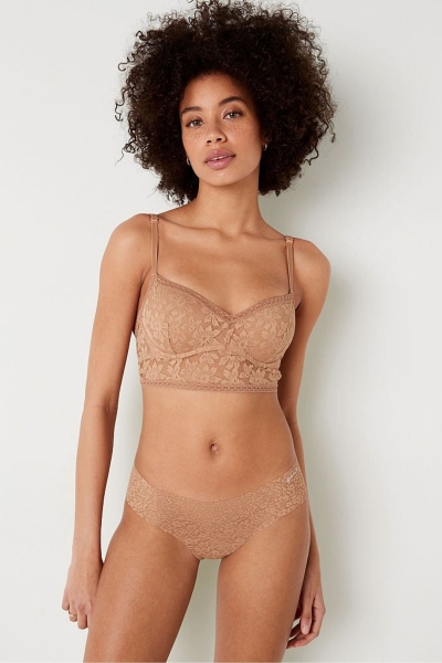 Victoria's Secret Cipkovane Wired Push Up Bralette Mocha Latte Nude | SK-1380XVW