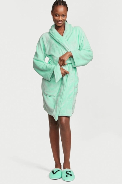 Victoria's Secret Cosy Kratke Dressing Gown Čierne | SK-4286ZRO