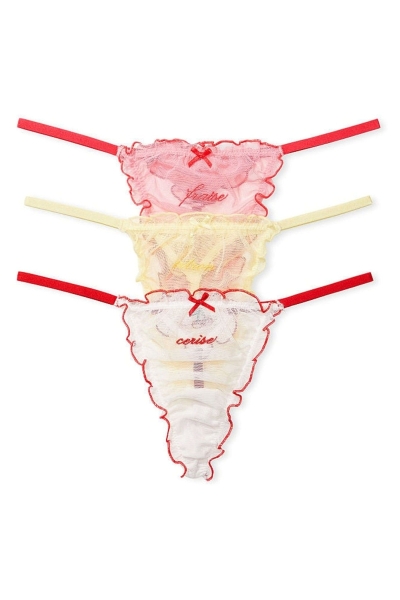 Victoria's Secret Dream Angels Multipack Embroidered G String Nohavičky Ruzove | SK-1560ANP