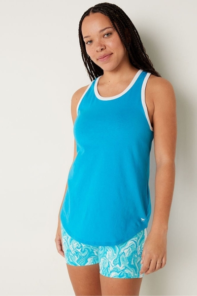 Victoria's Secret Everyday Ringer Tank Modre | SK-9214VJY