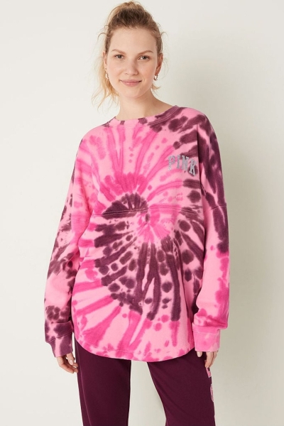 Victoria's Secret Fleece Long Sleeve Oversized Sweatshirt Zelene | SK-8463OJY