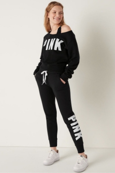 Victoria's Secret Fleece Lounge Jogger Čierne | SK-8031GAF