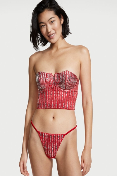 Victoria's Secret Lightly-Podsite Embellished Bow Bustier Lipstick | SK-7436OLI