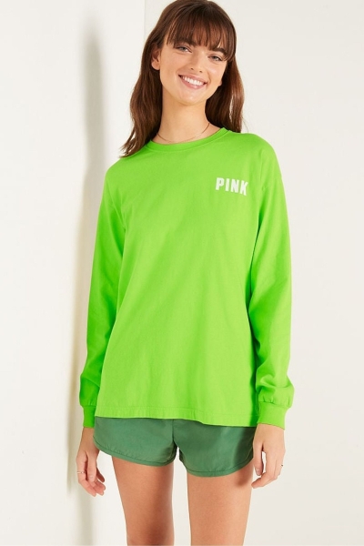 Victoria's Secret Long Sleeve T-Shirt Zelene | SK-4608SRO