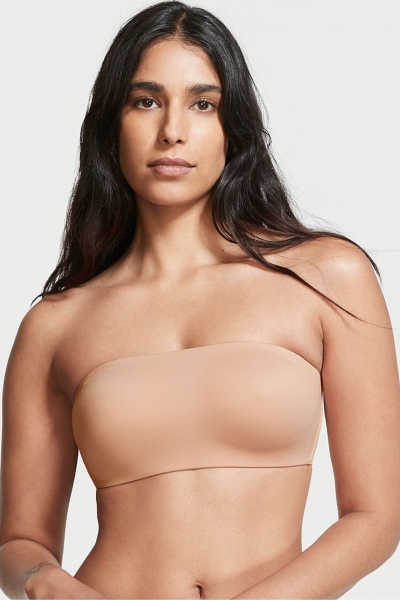 Victoria's Secret Love Cloud Smooth Lightly Podsite Non Wired Strapless Bra Sweet Nougat Nude | SK-3265WXM