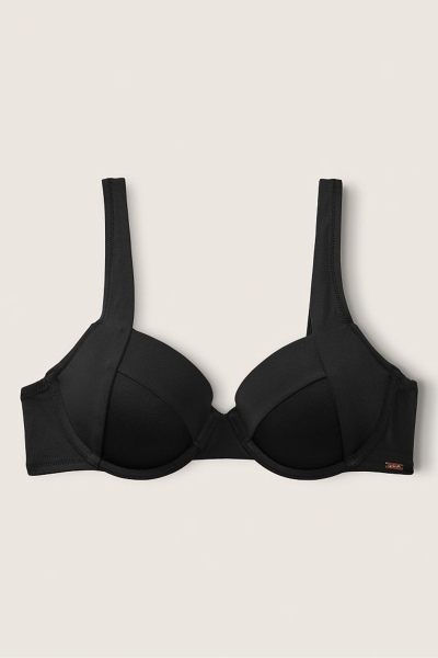 Victoria's Secret Push Up Bikiny Top Čierne | SK-4620IAH