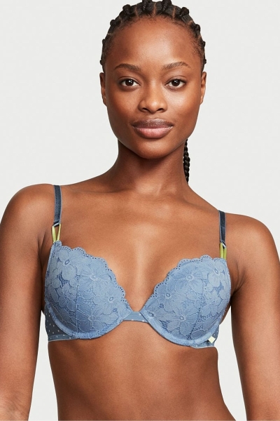 Victoria's Secret Push Up Cipkovane Bra Modre | SK-8425HKN