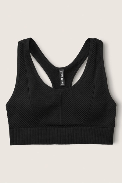 Victoria's Secret Seamless Seamless Lightly Podsite Low Impact Racerback Sports Bra Čierne | SK-8123GSC