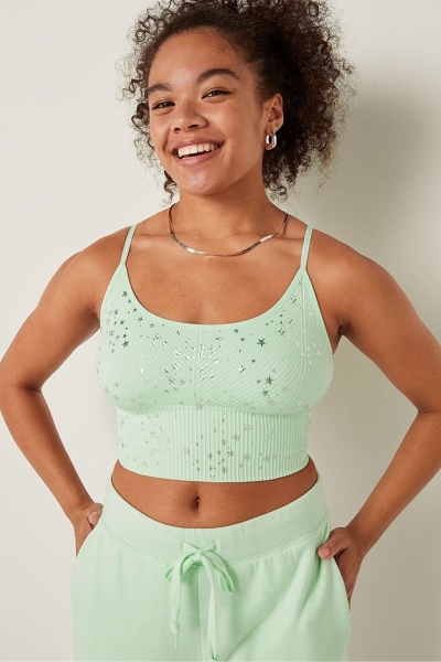 Victoria's Secret Seamless Seamless Lightly Podsite Low Impact Sports Bra Zelene | SK-8715VDK