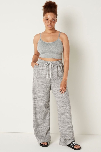 Victoria's Secret Siroke spodne prádlo Leg Jogger Čierne | SK-2586CPR