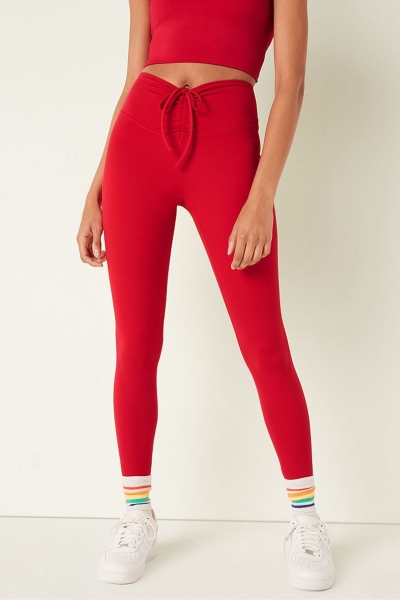 Victoria's Secret Soft Ultimate High Pásom Ruched V Legging Červené | SK-9176XAL