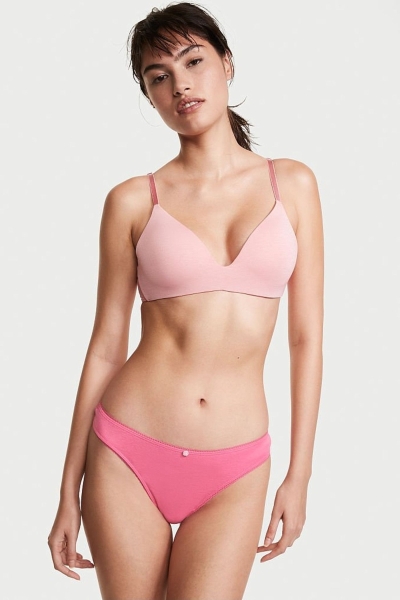 Victoria's Secret Stretch Bavlnene Bavlnene Tanga Nohavičky Ruzove | SK-2853QLM