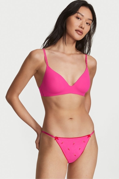 Victoria's Secret Stretch Bavlnene Stretch Bavlnene String Bikiny Nohavičky Siva | SK-1572ZKL