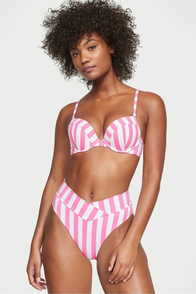 Victoria's Secret Swim Bikiny Bottom Modre Pruhované | SK-8154LJE