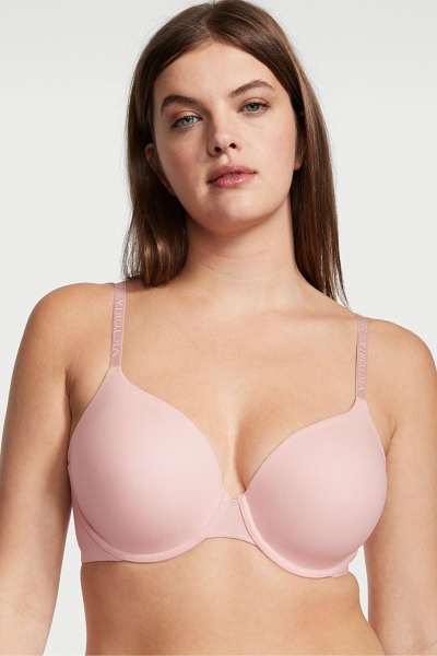 Victoria's Secret The T-Shirt Bombshell Front Zapinanie Push Up Bra Ruzove | SK-5319MWY