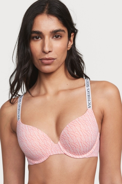 Victoria's Secret The T-Shirt Full Coverage Push Up Logo Bra Ruzove | SK-4350YLB