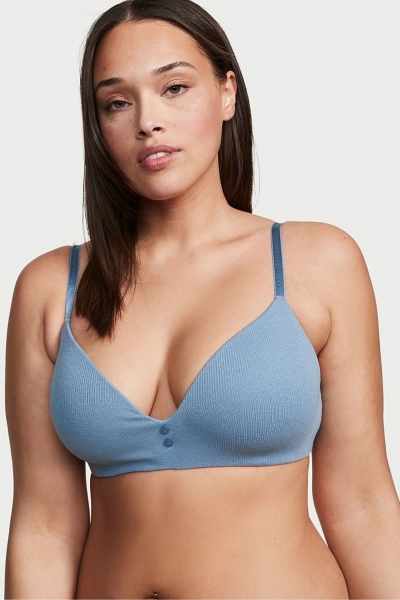 Victoria's Secret The T-Shirt Smooth Lightly Podsite Non Wired T-Shirt Bra Modre | SK-2053JMK