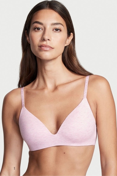 Victoria's Secret The T-Shirt Smooth Logo Remienkove Lightly Podsite Non Wired T-Shirt Bra Ruzove Ruzove | SK-8635WBP