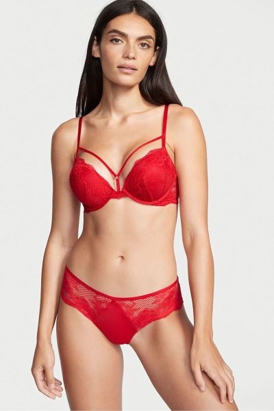 Victoria's Secret Very Sexy Cipkovane Cheeky Nohavičky Červené | SK-1480UNO