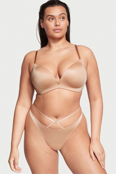 Victoria's Secret Very Sexy Remienkové Tanga Nohavičky Sweet Praline Nude | SK-7865VSH