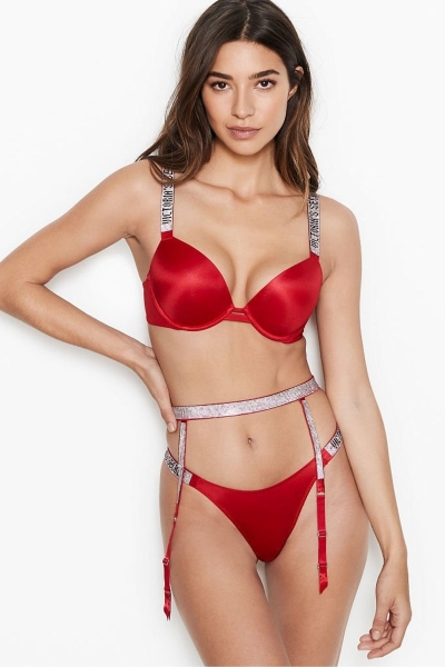 Victoria's Secret Very Sexy Shine Remienkove Suspenders Červené | SK-4067CWN