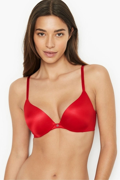 Victoria's Secret Very Sexy Smooth Plunge Push Up Bra Červené | SK-4098NTI