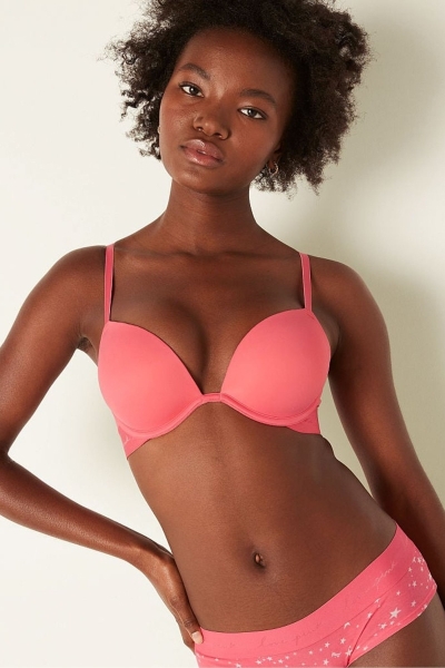 Victoria's Secret Wear Everywhere Smooth Push Up T-Shirt Bra Ruzove | SK-1307XLU