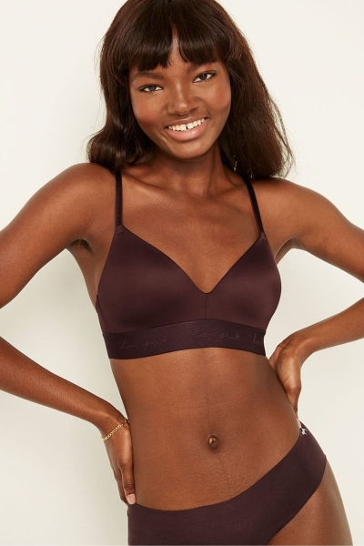 Victoria's Secret Wear Everywhere Smooth Lightly Podsite Non Wired T-Shirt Bra Hnede | SK-4350KJB